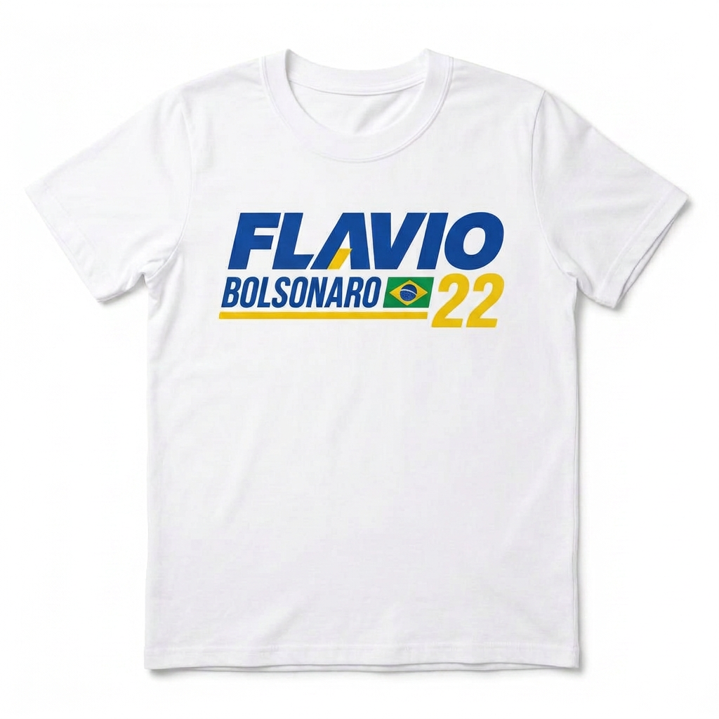 Camiseta Flávio Bolsonaro 22 Branca - foto 2
