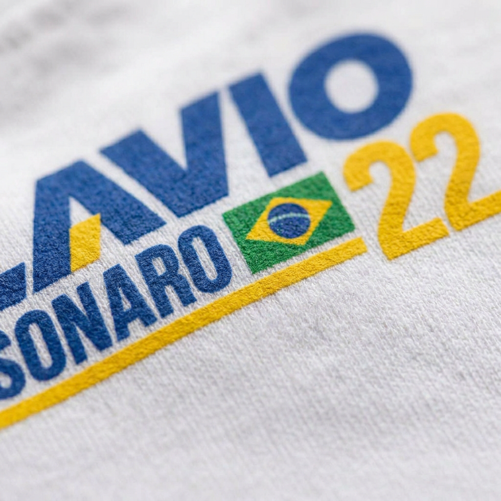 Camiseta Flávio Bolsonaro 22 Branca - foto 4