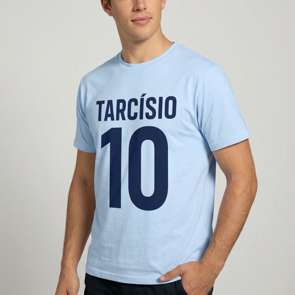 Camiseta Tarcísio 10 Azul Claro Azul claro - foto 2